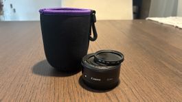 Canon EF-M 22mm f/2 STM Pancake Lens + Gobe CPL Filter & Cas