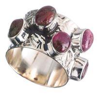 ♛ Turmalin 925 Silberring