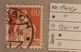 961) 140y Sitzende Helvetia Rundstempel Kt. 150.-