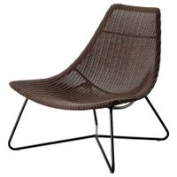 Ikea RÅDVIKEN Lounge SesselRattan Geflecht Braun