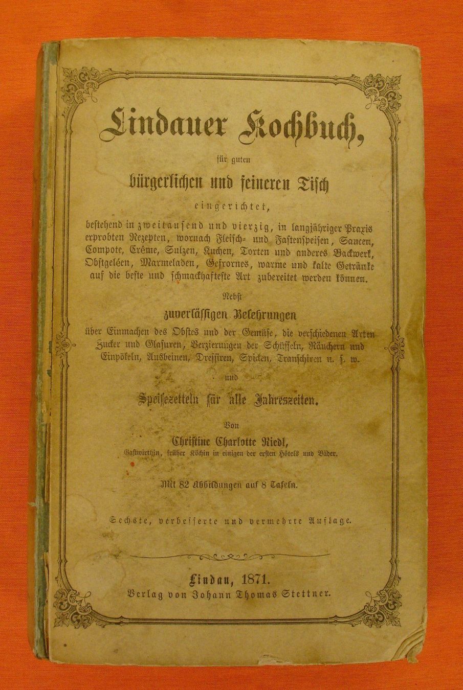 Libri: LINDAUER KOCHBUCH 1871 – Usato da Grüningen venduto da Kartensammler