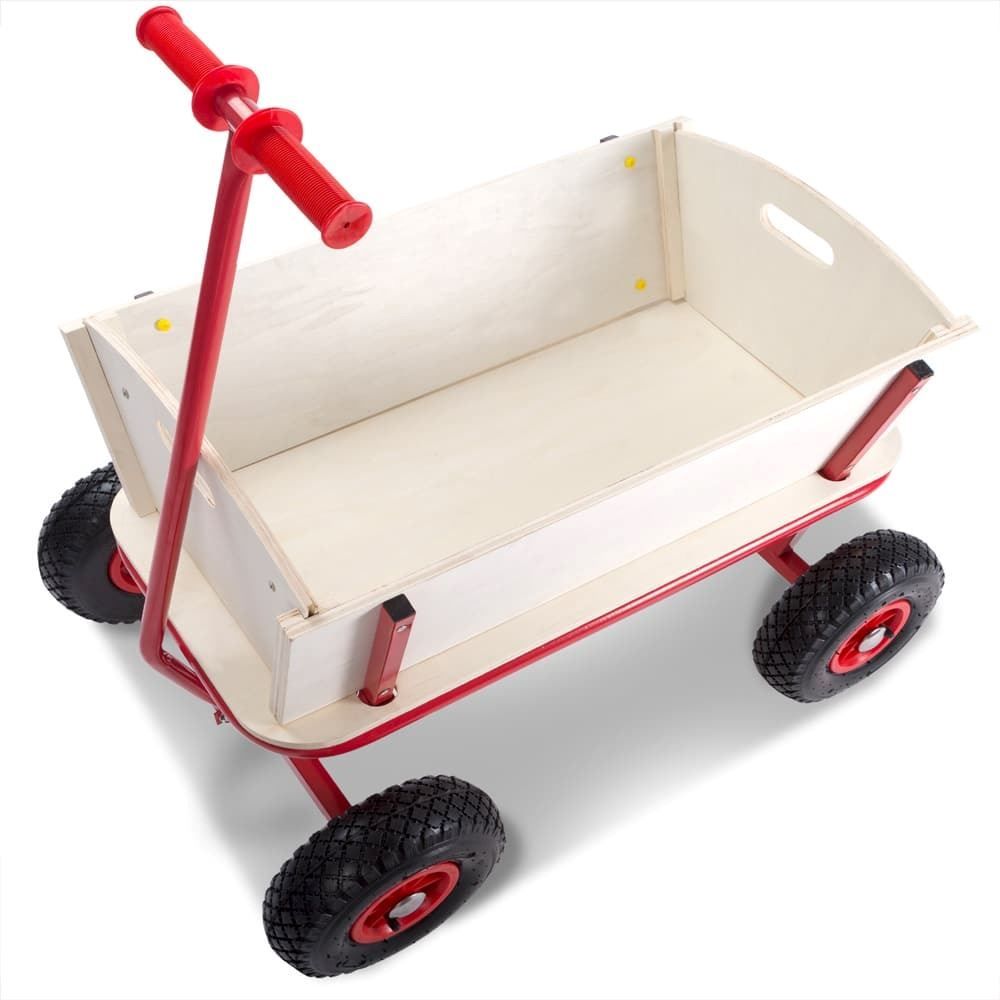 Fahrzeuge für Kinder: Bollerwagen aus Holz mit Schutzdach – Neu und originalverpackt aus Winterthur von aredo 1