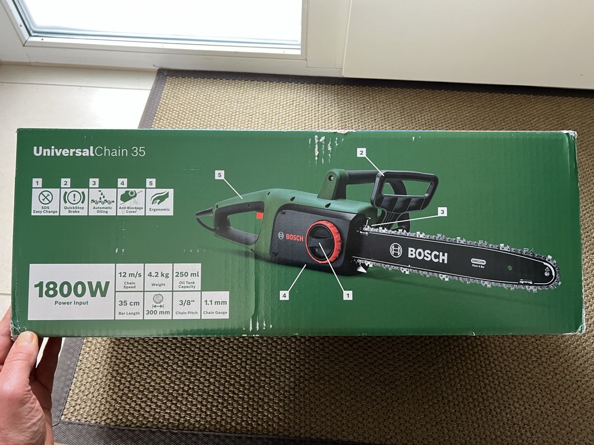 Bosch Seghe: Bosch Motorsäge Universal Chain 35 – Nuovo e nell'imballaggio originale da Weesen venduto da Elmax1