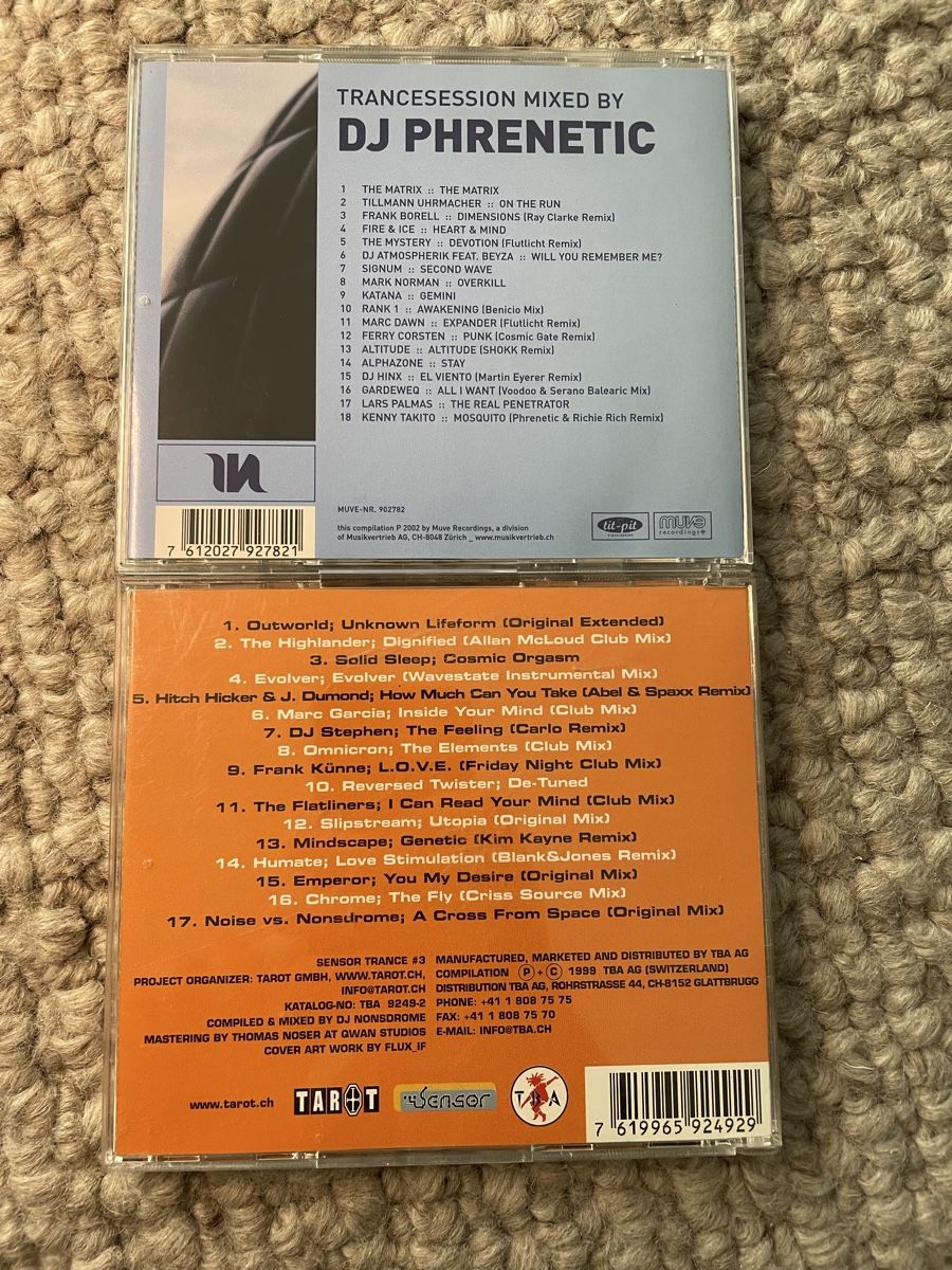 CDs: Mainstation Trancesession by Phrenetic + Sensor by Nonsdrome – Gebraucht aus Reinach AG von trigger7811 2