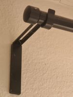 2 Vorhang Stangen Wand Halterung Ikea schwarz