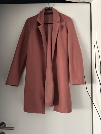Damen Mantel altrosa lang ohne Verschluss grösse s neuwertig