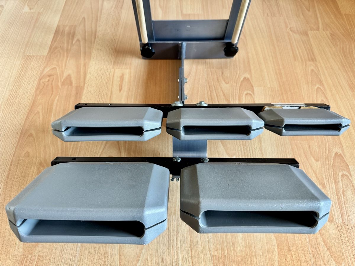 Strumenti musicali: LP Granite Blocks mit Tragegestell und Drumsticks – Usato da Gommiswald venduto da Aloha.Spirit 8