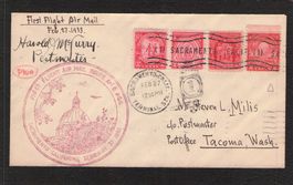 USA - 1.Flug Route AM 8 & AM 34 , 27.Feb. 1933