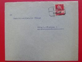 1932: Bahnpost-Stempel von EMS (GR) auf Brief nach WÄNGI TG