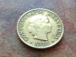 5 Rp. 1918 jaune/gelb   (D)