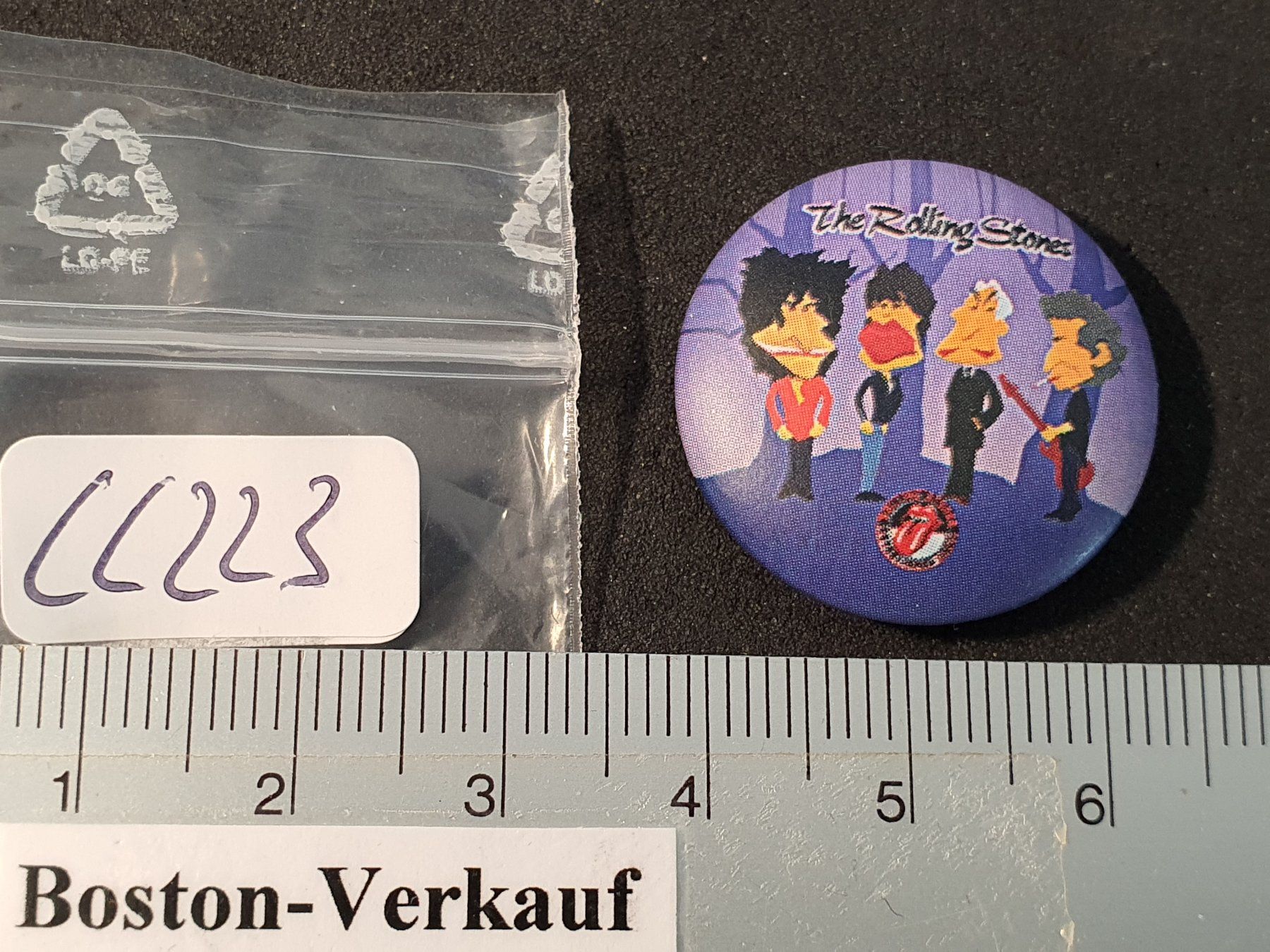 Placchette & Badge: CC223 - Pin /Button - Musik - The Rolling Stones – Usato da Reinach BL venduto da Boston-Verkauf