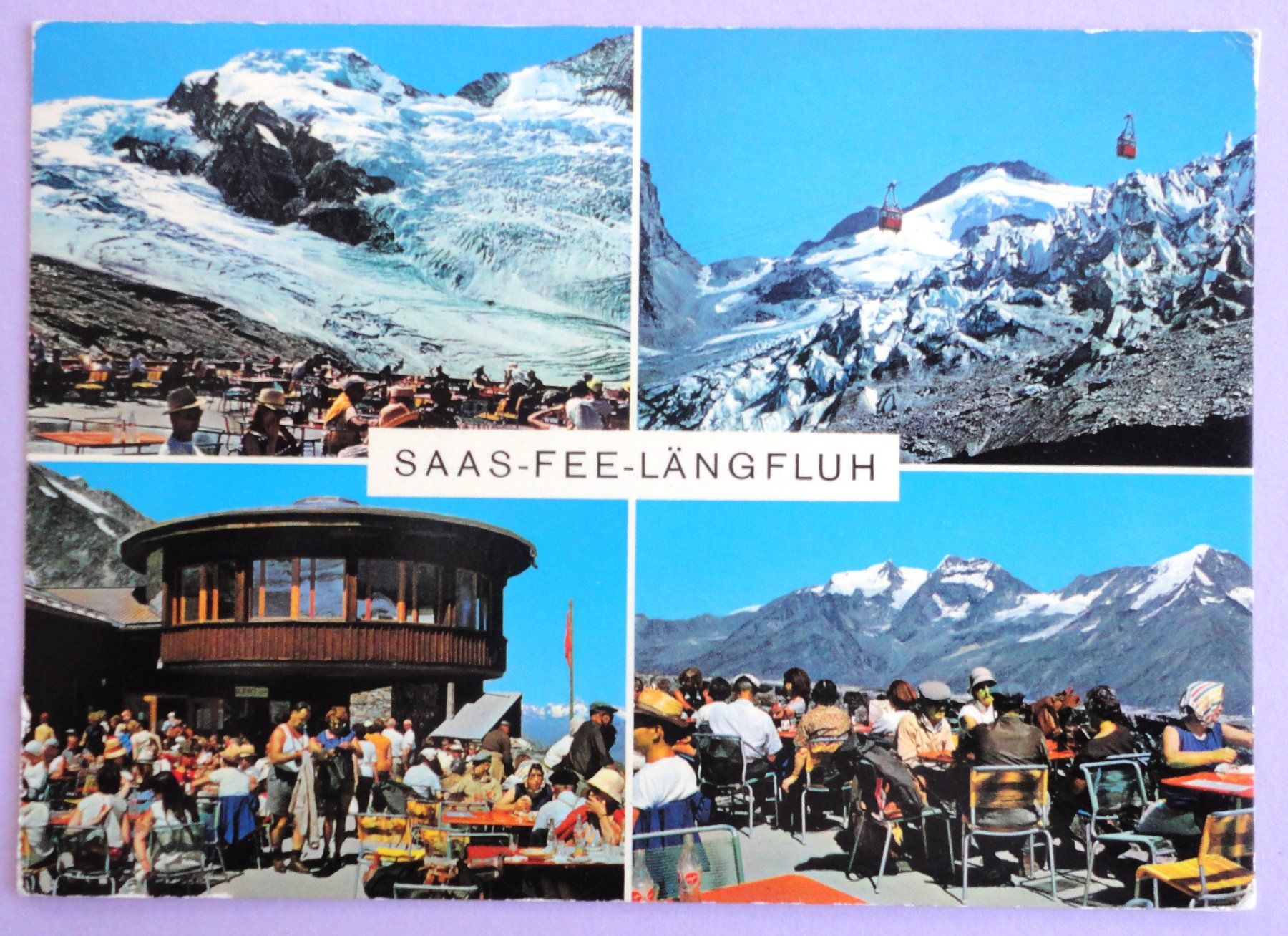 Cartoline postali: Saas-Fee.Langflüh, Bergsteigerheim-Rest. – Usato da Fétigny venduto da Billy2miny