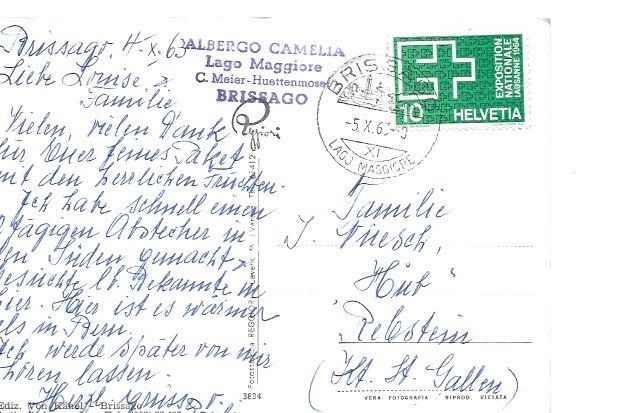 Cartoline postali: Brissago mit Lago Maggiore – Usato da Altstätten SG venduto da alpalfa 1