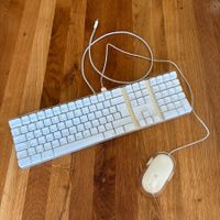 Alte Maus und Tastatur von Apple (CH-Layout)