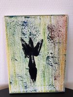 Abstraktes Acrylbild auf Leinwand – Buntes modernes Gemälde