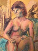 Original Nude Ölgemälde, Vintage, Sammlerkunst 52x72 cm