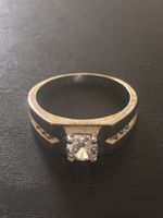 Chevalière / Bague Argent 925 & Zirconium (Taille 61)