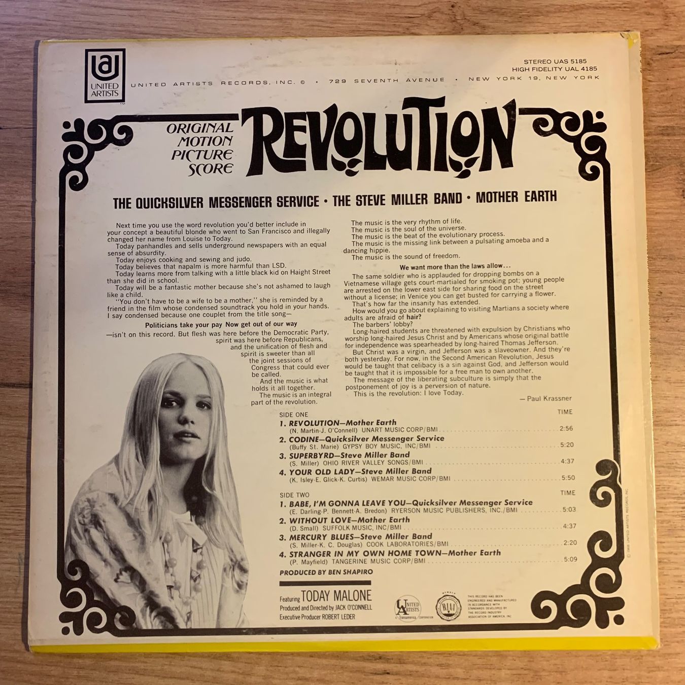 Vinyles: REVOLUTION...OG US 1968...VG+/VG+ – D'occasion à Gals par Diskopat 1