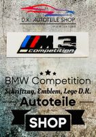 BMW M3 Competition Emblem Logo Schriftzug Schwarz glänzend