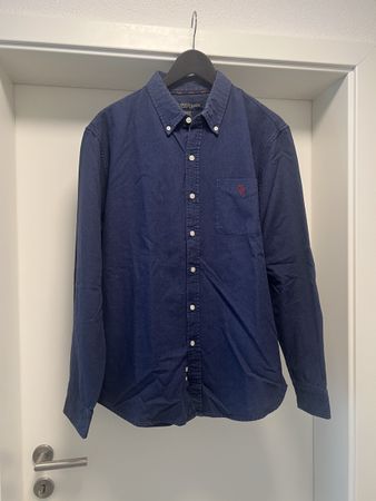Chemise U.S. Polo Assn. bleue taille L coton bon état