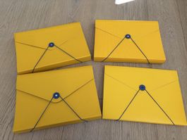 4 x Sammelmappe, Dokumentenmappe gelb