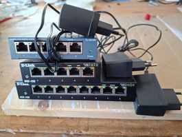 Netzwerk Switches TP-Link D-Link DGS-105 DGS-108  Diverses