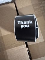 Thank You Sticker Rolle – Schwarz/Weiss