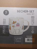 Weihnachtliche Tassen Set, 4 Stk, Neu & Originalverpakt