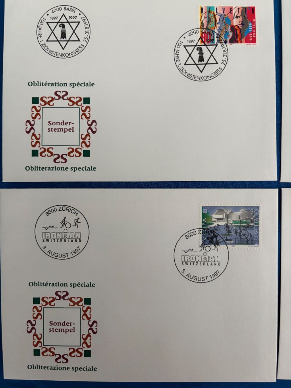 Tutti i francobolli: 1997 Sechs verschiedene Ersttagsbriefe – Usato da Horw venduto da Luki49 2