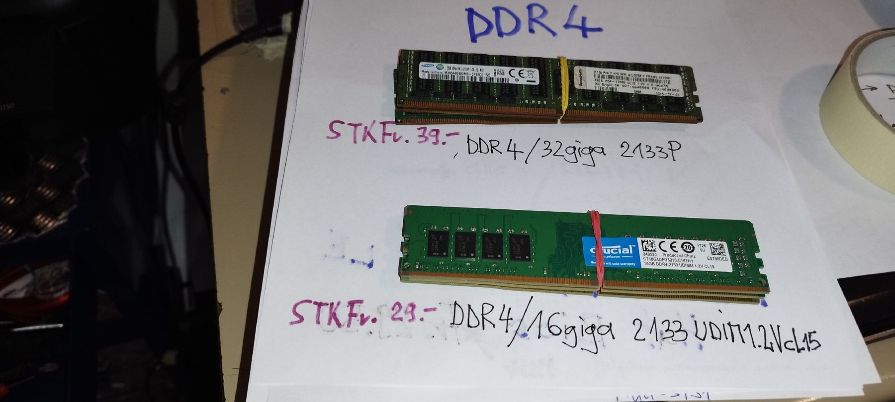 Memory / RAM: 1 stk ddr 4 ramm 16 giga 2133 – Neu (gemäss Beschreibung) aus wila von audi48 2