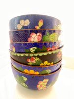 Antique brass enamel Chinese export bowls