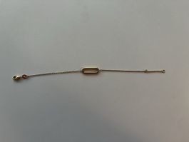 Bracelet or plaqué trombone