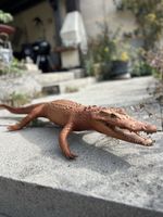 1970s Leather Alligator Vintage handcrafted 140cm 