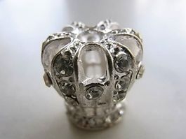 Anhänger Krone 3D mit Strass 17x17mm