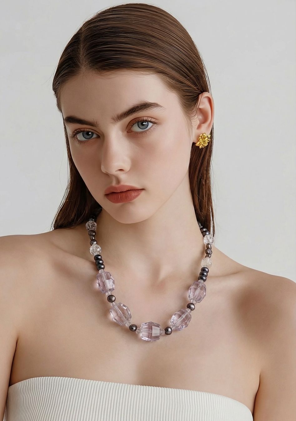 Catenine: Grosse Amethyst, Bergkristall, Perlen – Nuovo (secondo la descrizione) da Basel venduto da Chili007 9