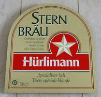 🔴 Brauerei HÜRLIMANN Bier Holzschild Etikette Bierflasche🔴