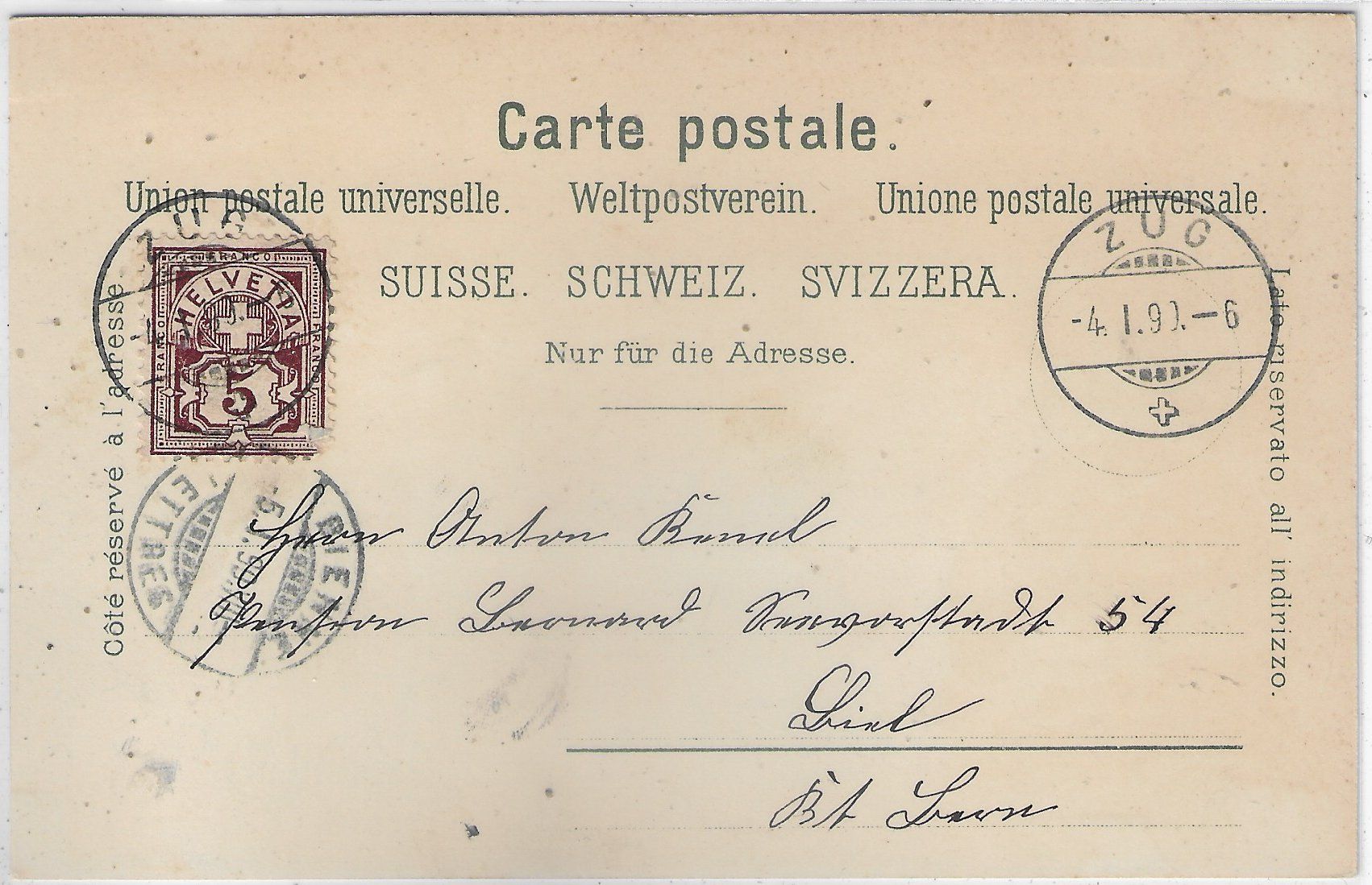 Cartoline postali: Gruss aus Cham - Milchsiederei - Litho 1899! – Usato da Ettingen venduto da Kartenplanet 1