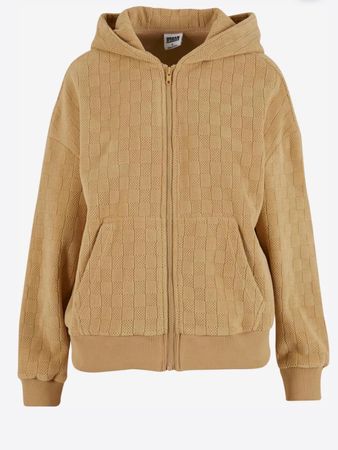 URBAN CLASSIC Hoodie Jacket mit Zip Camel Gr. M - WIE NEU