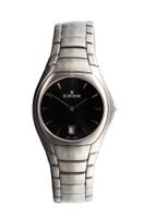 Edox Les Bémonts Ultra Slim Herrenuhr Schwarz NEU