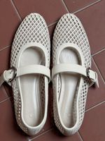 Chaussures plates crème Benetton pour femme, taille 37