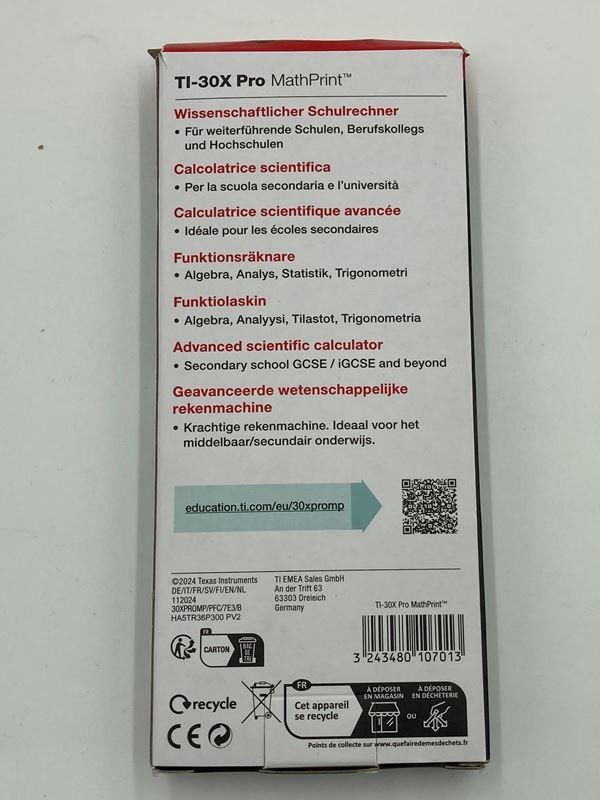 Texas Instruments Calcolatrici tascabili: TEXAS INSTRUMENTS  | Rechner | 30X Pro MathPrint – Nuovo (secondo la descrizione) da Wittenbach venduto da Restwert_St-Gallen 6