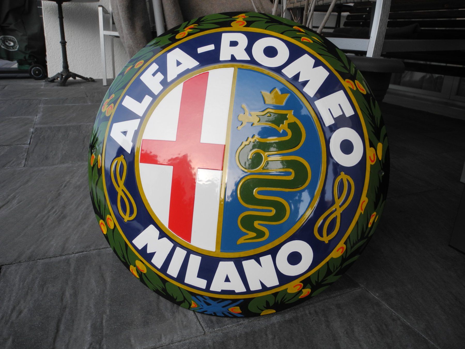 Alfa Romeo Insegne: GROSSES ALFA ROMEO EMAILSCHILD – Nuovo (secondo la descrizione) da Reinach AG venduto da Huckleberrysix 3