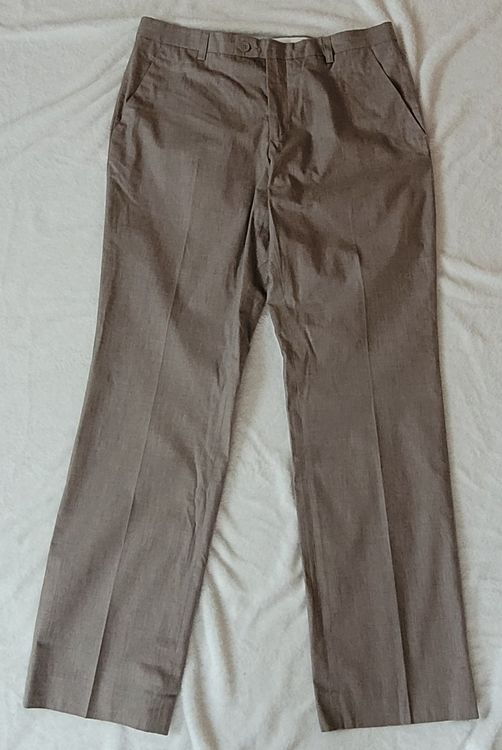 Pantalon 7/8ème Lin Et Coton Grande Taille 44 46 48