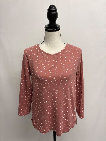 Marie Lund 3/4 Arm Shirt altrosa mit Blumen, Gr. XS