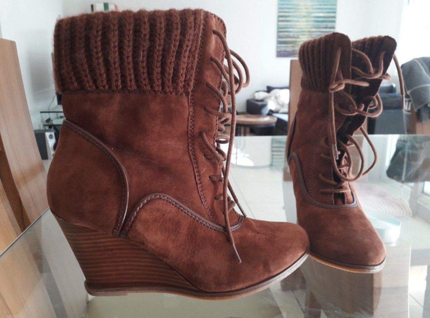 Damenschuhe: Leder Stiefeletten – Gebraucht aus Salenstein von Silly...0