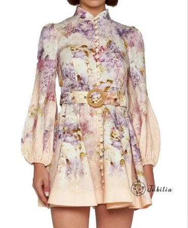 Linen Blend Elegant Dress