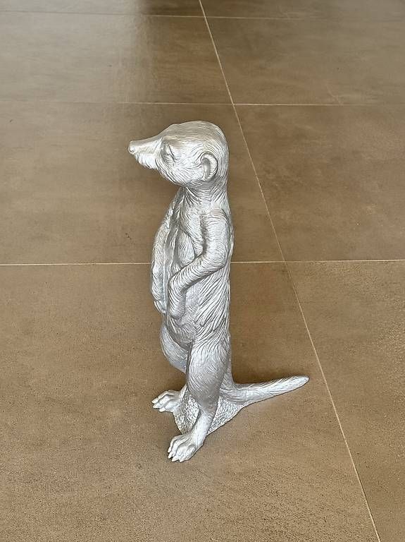 Statuette: Statuette suricate argenté – Usato da La Croix (Lutry) venduto da Moark 1