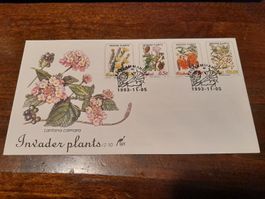 Cachet Premier Jour Iles Cook - Plantes envahissantes