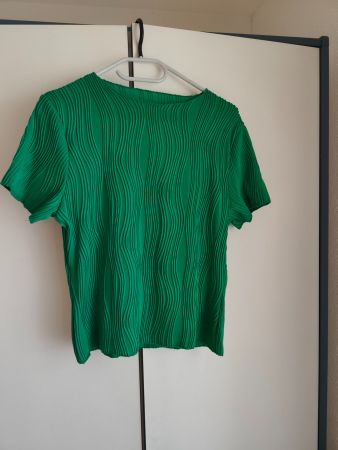 T-Shirt grün kurzarm Polyester Mix neu