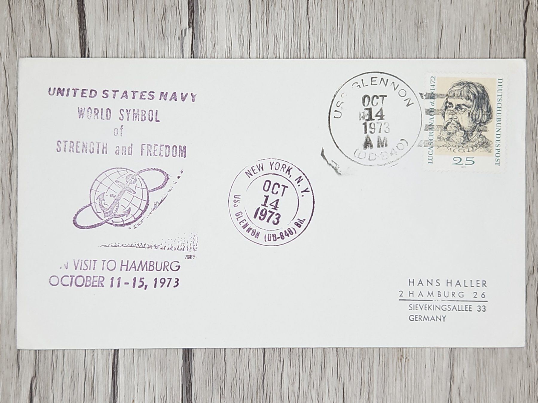 Alle Briefmarken: CL14 Enveloppe + Timbre Allemagne 1973 – Gebraucht aus Cousset von Patrick_Collections